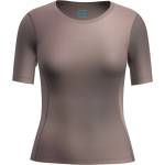 Icebreaker Дамски долна фланелка с къс ръкав Icebreaker Women's Merino 75 CL Featherlight S/S Crewe AOP Sport shirt - Porcini / Pink Quartz (114-3933-0112)