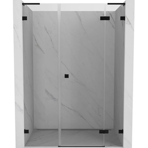 Mexen Lunar L окачени врати за душ, десни 135 см, прозрачни, черни - 834SL-135-050-70-00-P (834SL-135-050-70-00-P)