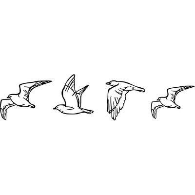 Wallity Метална декорация за стена в комплект от 4 броя 100x24 cm Zevahir - Wallity (279ENZ1292)