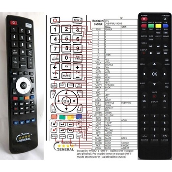GENERAL JTC DVBPUM14009 - съвместимо дистанционно управление на марката General (DVBPUM14009)