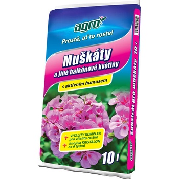 AGRO Субстрат за здравец и други балконски цветя 10 л (00013a)