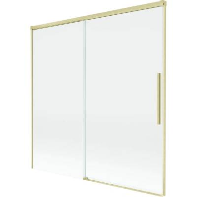 Mexen Rox параван за вана с 2-крила сгъваем 160 x 150 cm, прозрачен, златист мат (8C9-160-001-55-00)