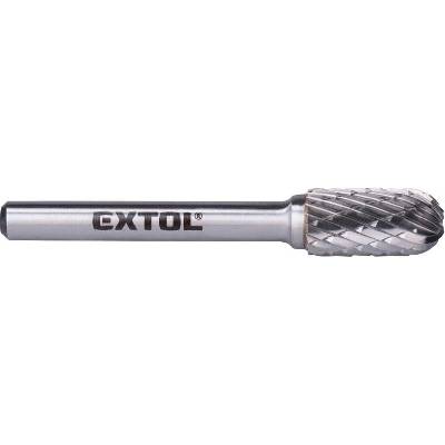 EXTOL fréza karbidová, válcová s kulovým čelem, pr.10 x 20 mm/stopka 6 mm,sek střední (double-cut) 8703724