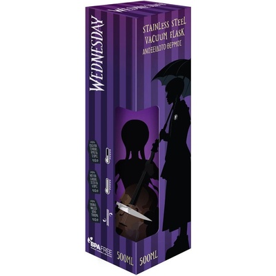 Diakakis Термо бутилка Wednesday 500ml, Purple (30091-А-WEDNESDAY1)