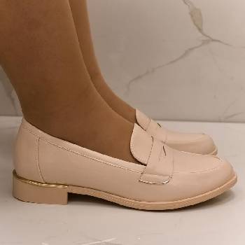 Dámske lakované mokasíny Winnie béžové