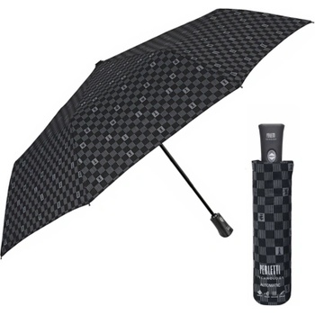 Мъжки автоматичен Open-Close чадър Perletti Technology 21795, Черносив/Шахмат