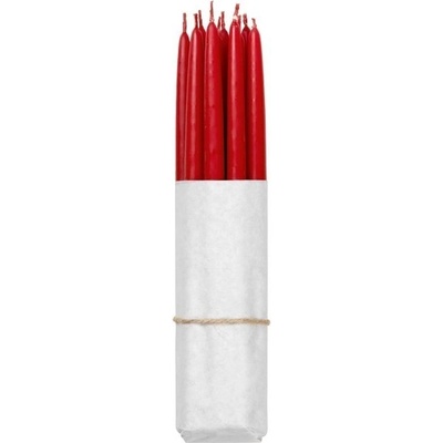 Máčené svíčky 10 ks průměr 1,2 cm doba hoření 2,5 h Broste TAPERS - červené