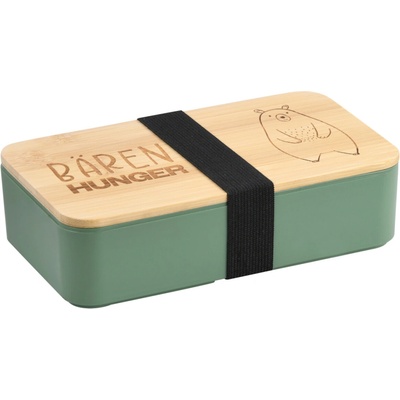 Kesper Obedový box s motívom medvedíka zelený bambus 18,5 x 10,5 x 5 cm