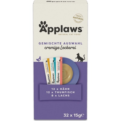 Applaws Creamy Treats losos 32 x 15 g