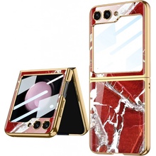 GKK GLASS Ochranný Samsung Galaxy Z Flip5 5G RED MARBLE