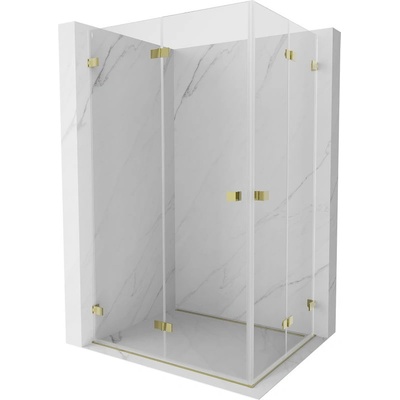 Mexen Lunar-F Duo сгъваема душ кабина 100 x 70 см, прозрачна, златна - 836-100L-070P-50-00 (836-100L-070P-50-00)