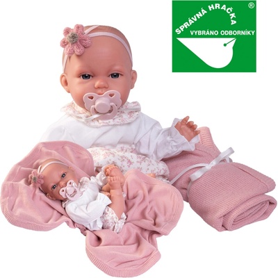 Antonio Juan 70358 TONETA realistická miminko se speciální pohybovou funkcí a měkkým látkovým tělem 34 cm