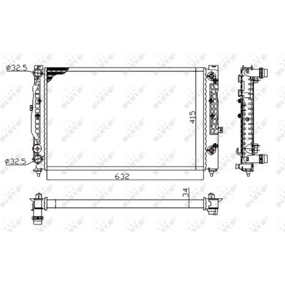 Chladič, chlazení motoru NRF 529504A