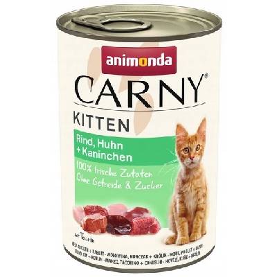 Animonda Carny Kitten hovädzie kura a králik 400 g