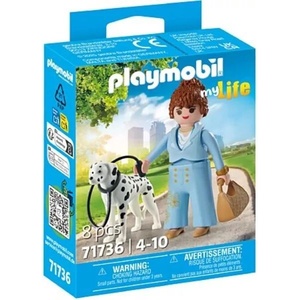 Playmobil Плеймобил: Жена в синьо и далматинец (71736)