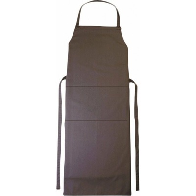 CG Workwear Zástěra Verona s laclem a kapsou 90 x 75 cm hnědá střední 90 x 75 cm CGW1146