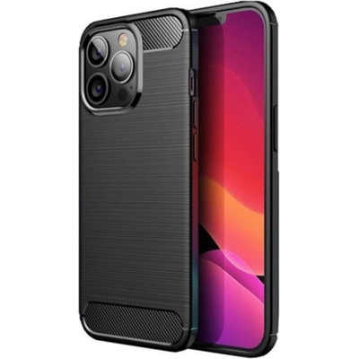 Mobi-Fon Силиконов кейс MBX Carbon, За iPhone 14 Pro (6.1), Черен (IPH-14PRO-001)
