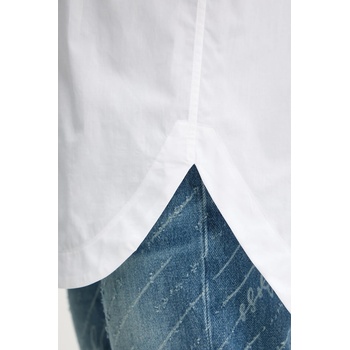 BOSS Orange Памучна риза BOSS Orange дамска в бяло със свободна кройка с класическа яка 50543546 (50543546)