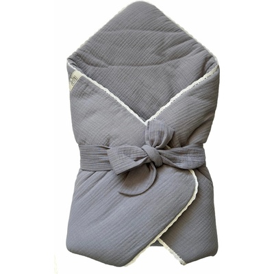 Pinkie Zavinovačka Bellou Muslin grey II. BIO bavlna