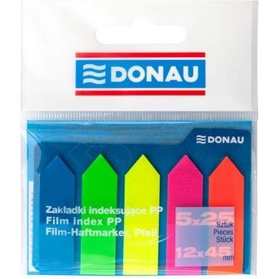 DONAU Záložky samolepiace 12x45 mm, 5x25 mm, šípka
