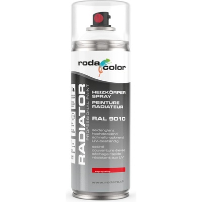 Roda Color farba na radiátor v spreji RAL9010 400 ml biela