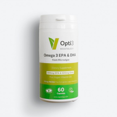 Vegetology Opti3. Omega 3 EPA a DHA s vitamínem D 60 kapsúl