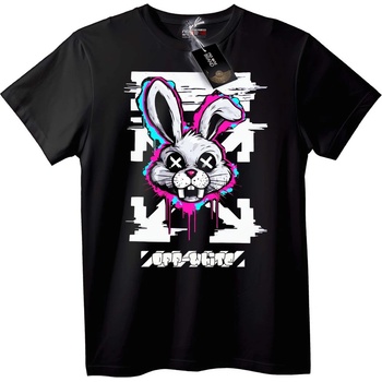 NOONEBRAND Тениска с градски заек с очи-X - 5XL, Black