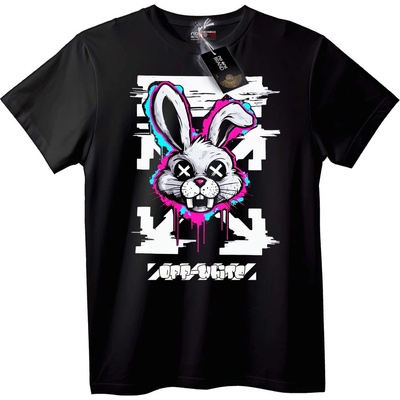 NOONEBRAND Тениска с градски заек с очи-X - 5XL, Black