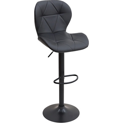 TopMebel Бар стол Dolores с регулируема височина от PU кожа в черен цвят 45.5x38x89/109см