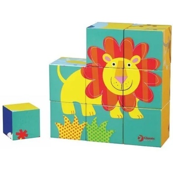 Classic World Детски пъзел с кубчета - Лъвче