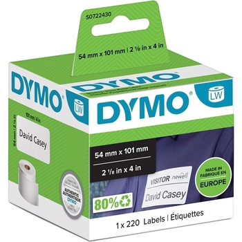 DYMO Етикет Кораб/наименуване 54x101 перм бял(220) (S0722430)