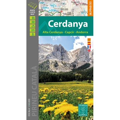 Editorial Alpina mapa Cerdanya,Capcir,Andorra (Pyreneje) 1:50 t.