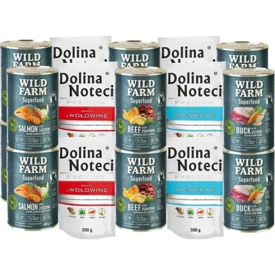 Dolina Noteci 8 x 500 g a Wild Farm Superfood Mix příchutí 12 x 400 g