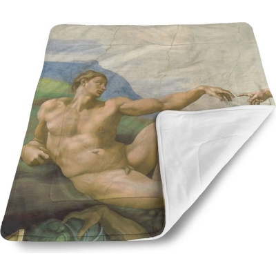 Sablio Detská deka pre bábätko Stvoření Adama Michelangelo Buonarroti