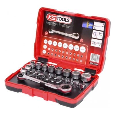 Souprava průchozích nástrčných klíčů a bitů 1/4 +11 mm, 31 ks, KS TOOLS-918.3050
