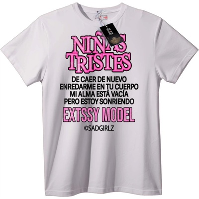NOONEBRAND Тениска Тъжни момичета - 4XL, Black