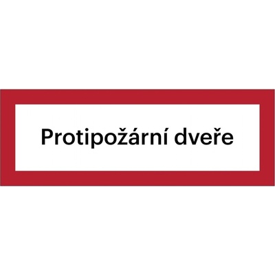 Bezpečnostní požární značení, ''Protipožární dveře'' – luminiscenční hliníkový kompozit, 297×105 mm