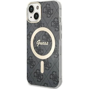 GUESS Кейс Guess 4G MagSafe за iPhone 14, черен (GUE002752-0)