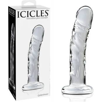 Image 1 of Стъклено дилдо в реалистична форма, 17, 8см. - Icicles №62 (PIPE296200)