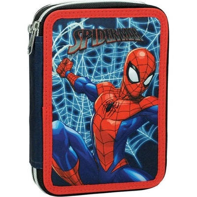 GIM Ученически несесер с пособия Gim - Spiderman, с 2 ципа (337-10100)