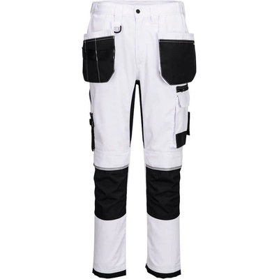 PortWest WX2 CD845 ECO CRAFT Holster Strečové keprové kalhoty do pasu bílá