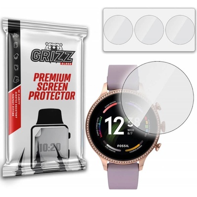 GrizzGlass Универсално хибридно защитно покритие за дисплея на часовници с диаметър на дисплея до 43 мм (3 броя) - GrizzGlass Hydrogel Screen Protector Set 43 mm (прозрачен) (GRZ3417)