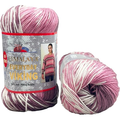 Himalaya příze Everyday Viking 70517 růžová bílá a starofialová