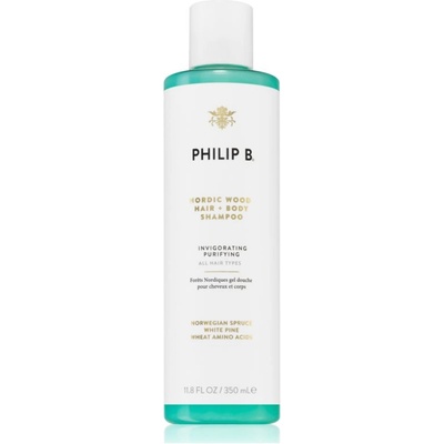 Philip B Philip B. White Label Nordic Wood почистващ шампоан за тяло и коса 350ml