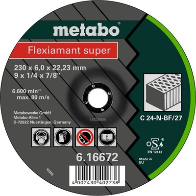 Metabo Brúsny kotúč lomený 22.23 mm 616672000 10 ks