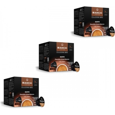 Bianchi Collezione Nero Gusto Choco Aroma 48 бр. (3 x 16 бр. ) кафе капсули система Dolce Gusto