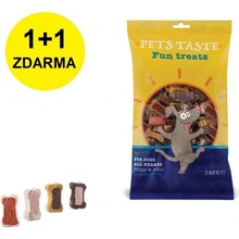 SET Pets Taste Duo Bones dvoubarevné kosti 140 g 1+1 Zdarma, EXS. 07/2021