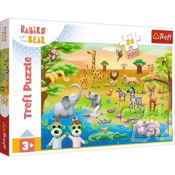 Trefl - Puzzle Babies and animals 24 maxi - 1 - 39 piese