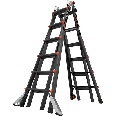 Little Giant Ladder Телескопична алуминиева стълба Little Giant VELOCITY 2.0 PRO, M26 4x6 стъпала, с поставка AirDeck (15526EN)