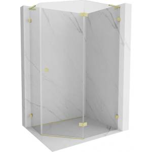 Mexen Lunar L петостенна душ кабина с врата, открита отдясно, 90 x 80 см, (831L-090P-080L-55-00-P)